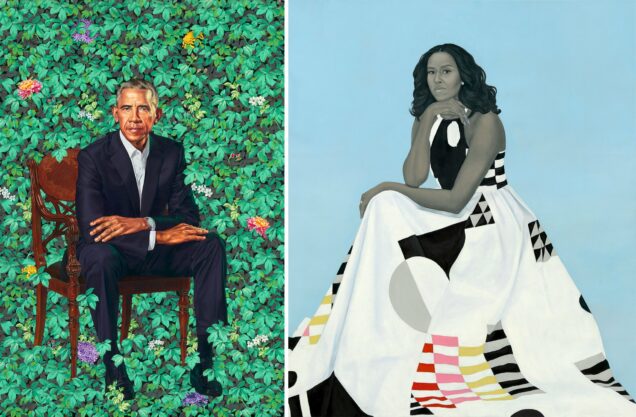 Barack and Michelle Obama portraaits
