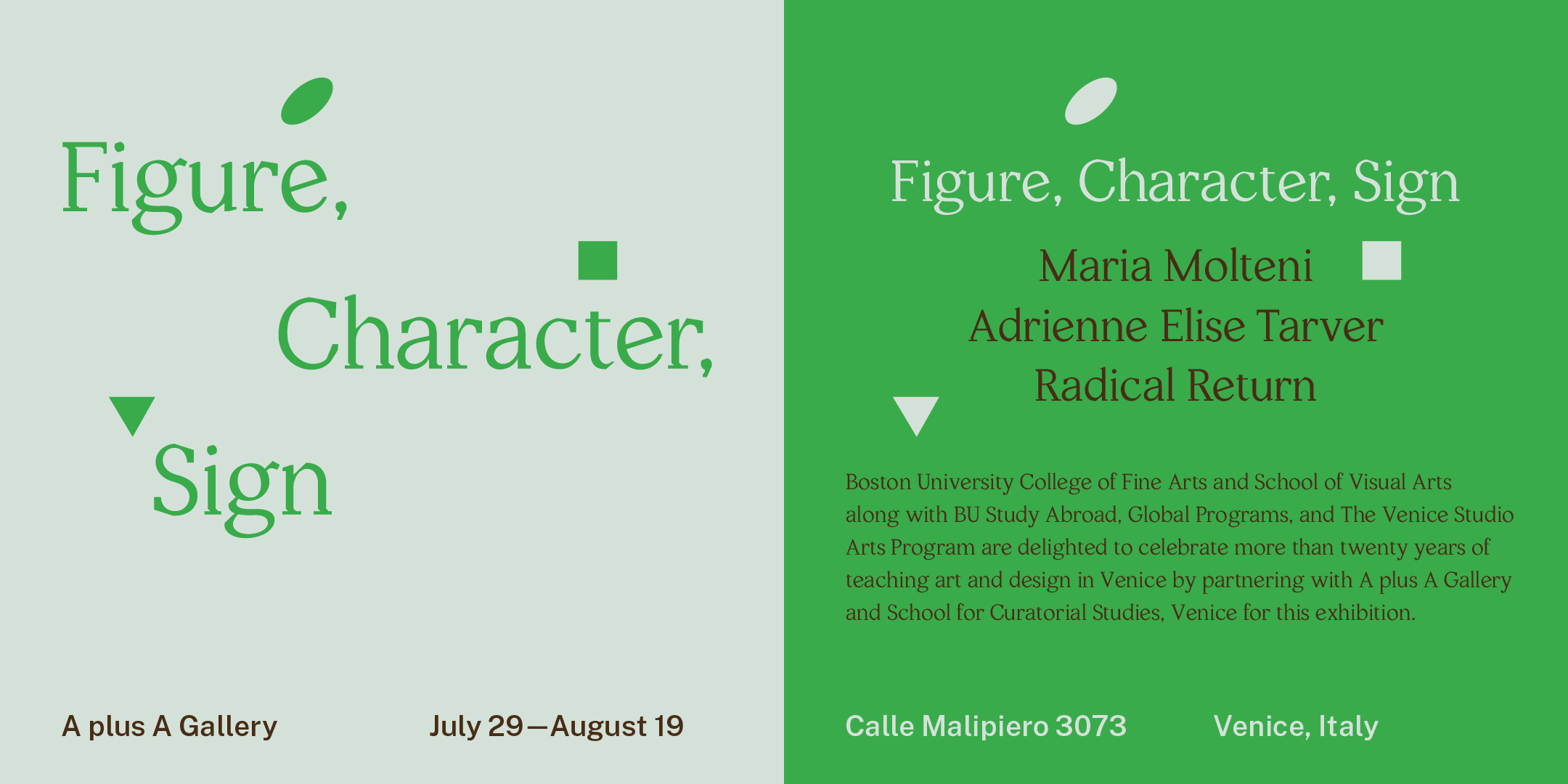 BU School of Visual Arts presents Figure, Character, Sign 