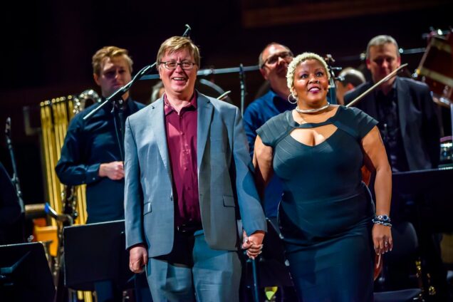 Georg Friedrich Haas [left] and Mollena Lee Williams-Haas [right] after a HYENA concert.