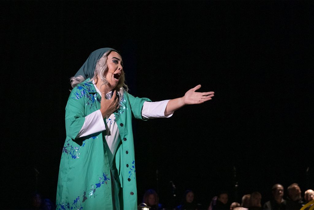 Nelsen as Mama Lucia in the Boston Lyric Opera’s Cavalleria Rusticana at the TD Bank Pavilion. 