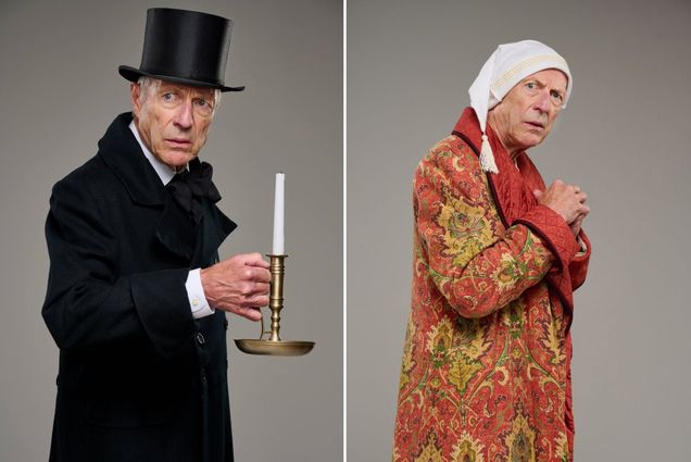 Award-winning actor Will Lyman (CFA’71) stars as Ebenezer Scrooge in Commonwealth Shakespeare Company’s new production of A Christmas Carol