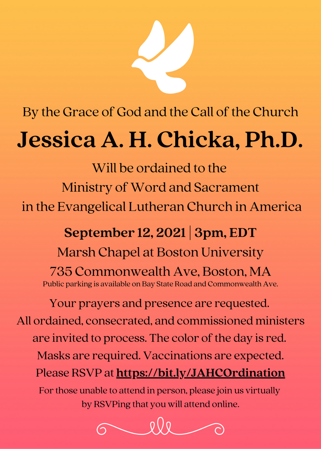 Ordination of Dr. Jessica Chicka » Marsh Chapel | Boston University