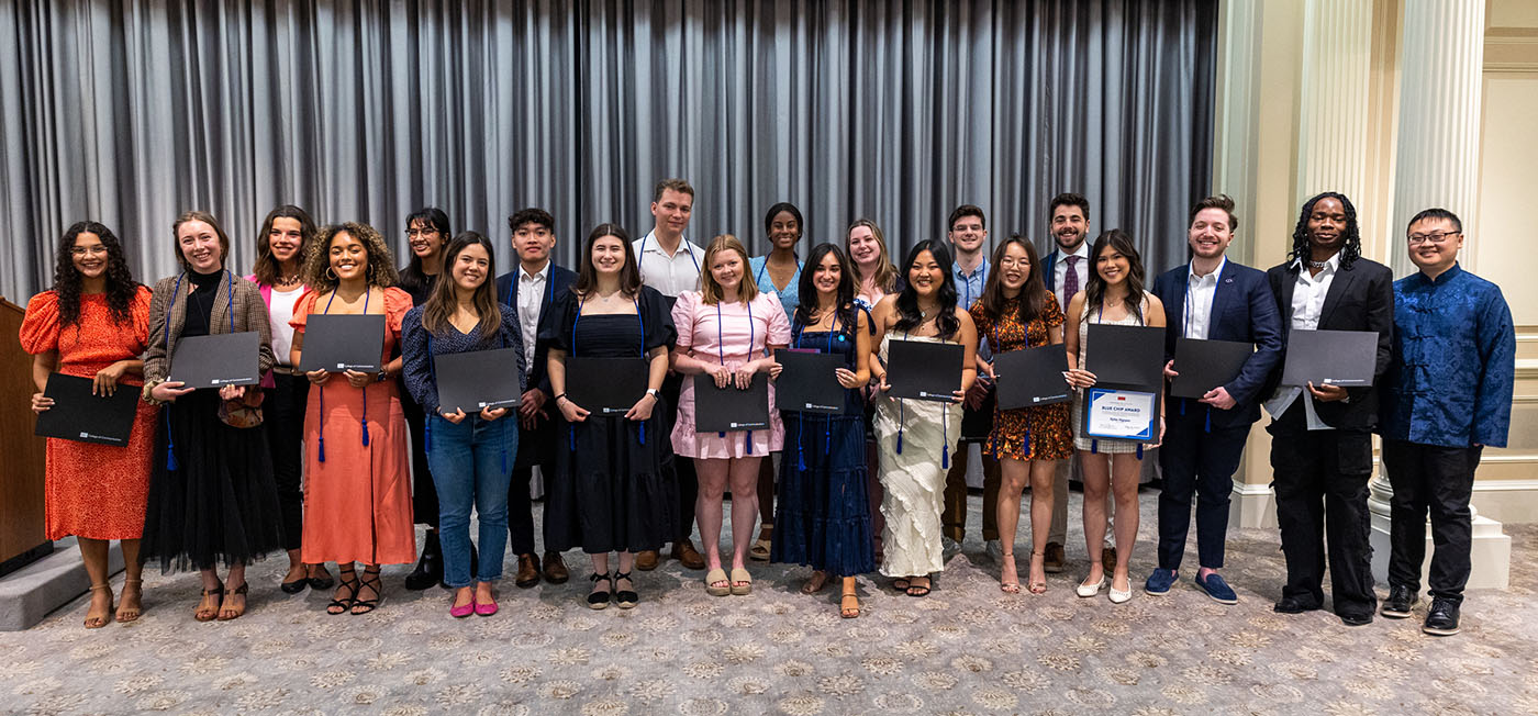 Group photo of Blue Chip Award winners.