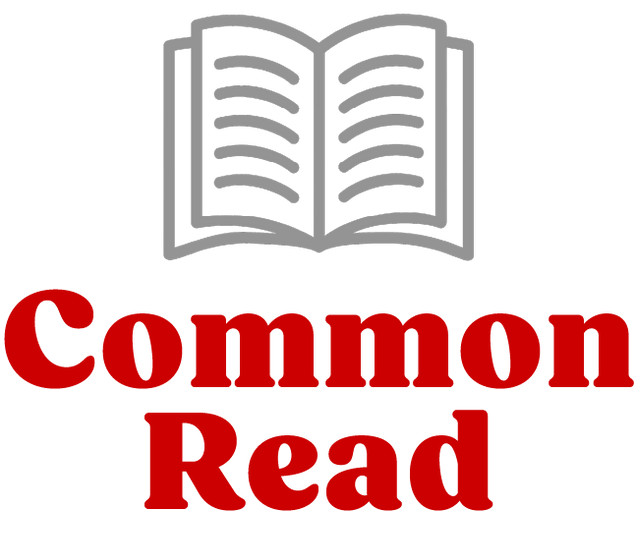 A graphic of an open book with Common Read beneath it