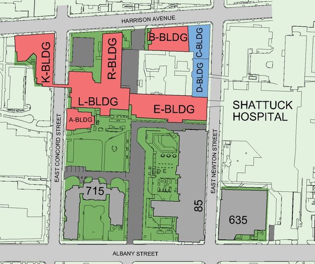 Map of buildings affected by October 7-9 power outage