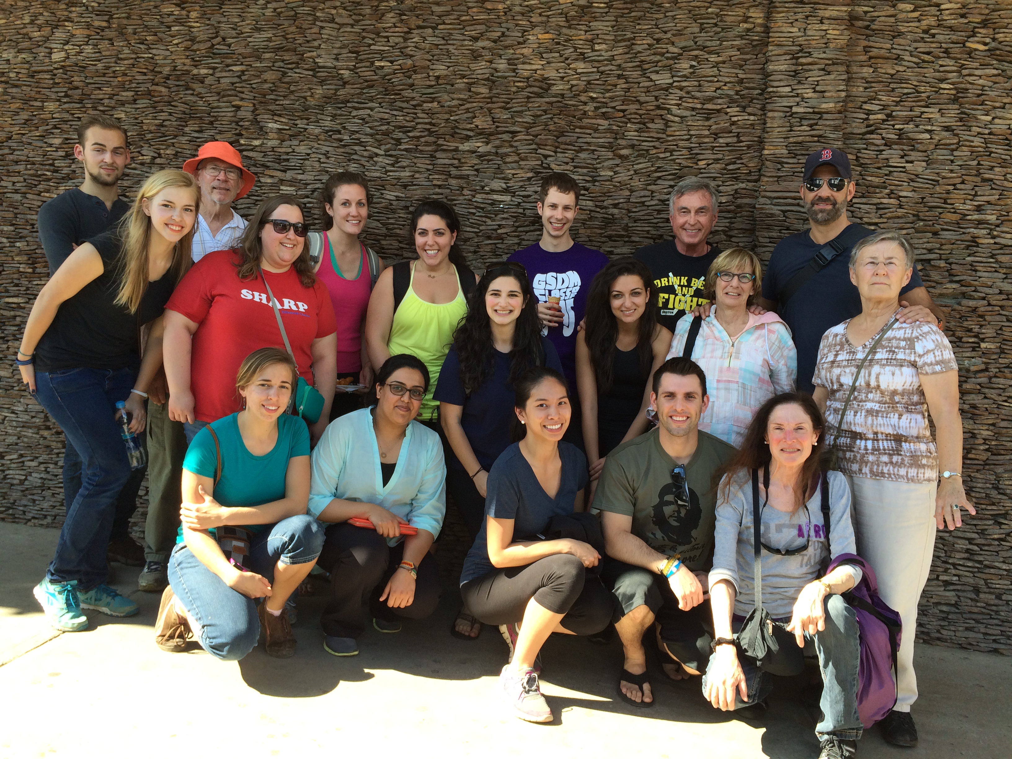 The two GSDM groups and Liga volunteers meeting up between Tikal and Antigua, Guatemala.