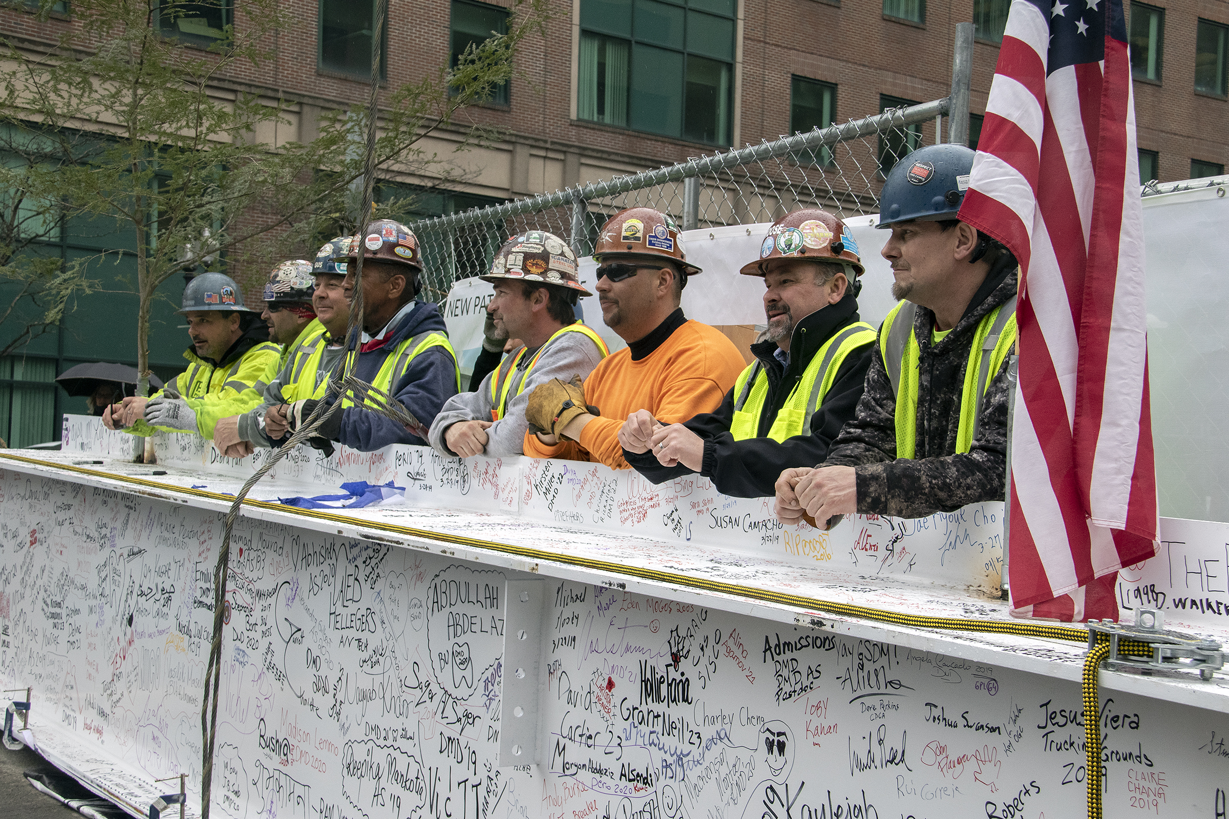 GSDM celebrates the “topping off” of addition and renovation construction  project | Dental School