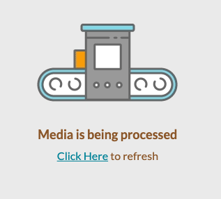 Media is being processed icon in MyMedia