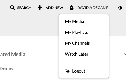 Navigate to My Media to edit your videos in MyMedia