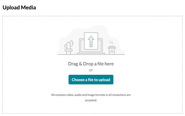 Choose a file to Upload in MyMedia