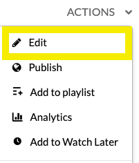 Edit dropdown menu