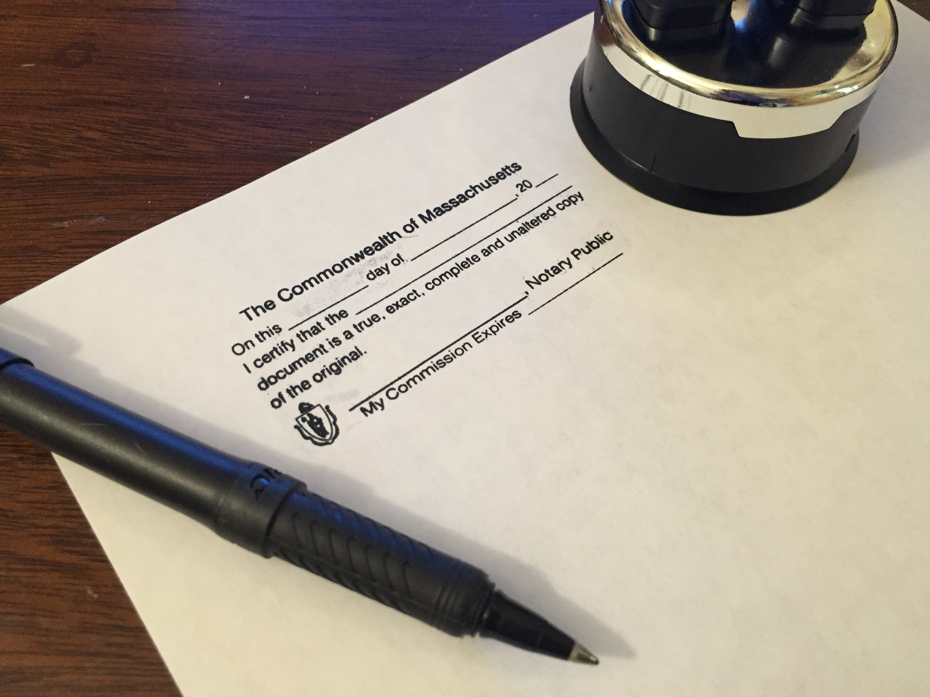 getting something notarized while on prison work release