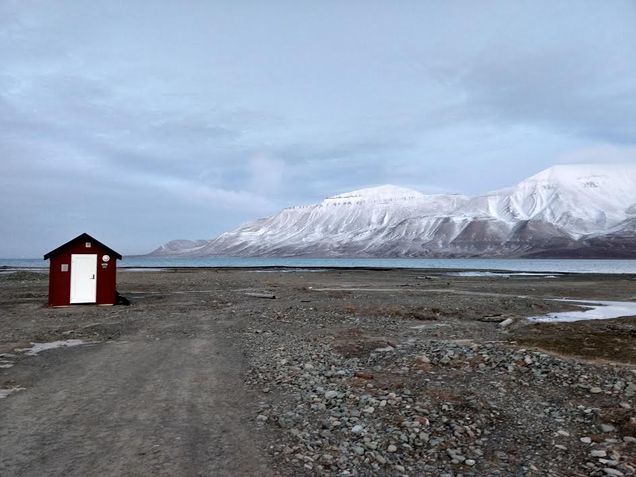 View from Sjorskenten, a student housing complex where Sivadas was staying while studying at UNIS.