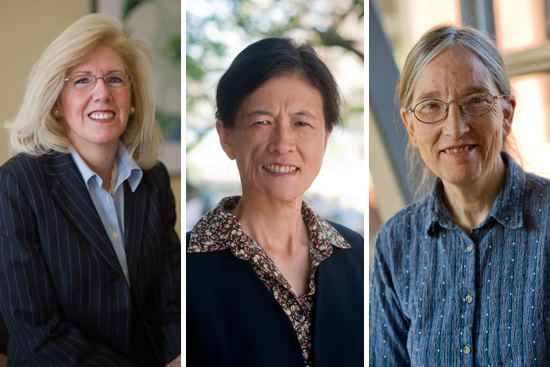 Boston University Perkins Award winners Ellen DiFiore, Zhuyuan Zhang, Celeste Rich
