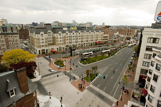Hotel Commonwealth and Kenmore Square from the roof of Myles Standish Hall Hotel Commonwealth, Kenmore Square, Boston