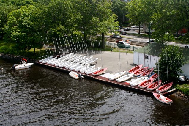 Boston University BU, sailing pavilion, Charles River, Storrow Drive