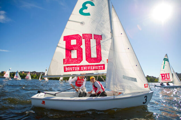 Boston University BU sailing club team, Charles River