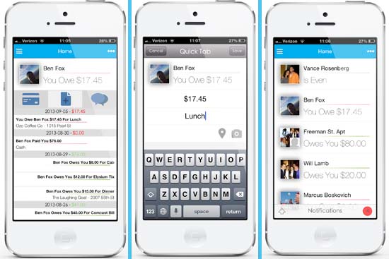My Running Tab app My Running Tab app, mobile smartphone app, financial apps, Stephen Fox, Ben Fox