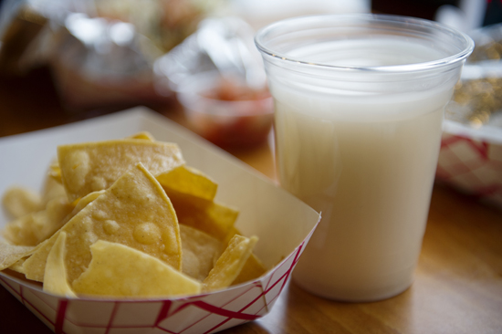 El Palon’s horchata, a traditional Mexican drink, is a cool antidote to soothe habanero-seared tongues.