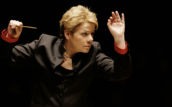 Internationally known conductor Marin Alsop, musical director of the Baltimore Symphony Orchestra