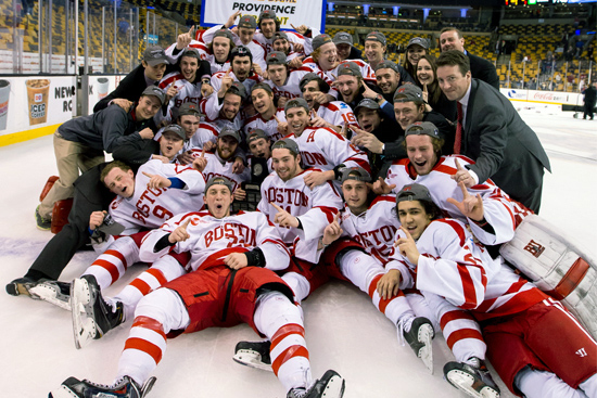 March 21, 2015: Boston University's Forward Jack Eichel (9) can