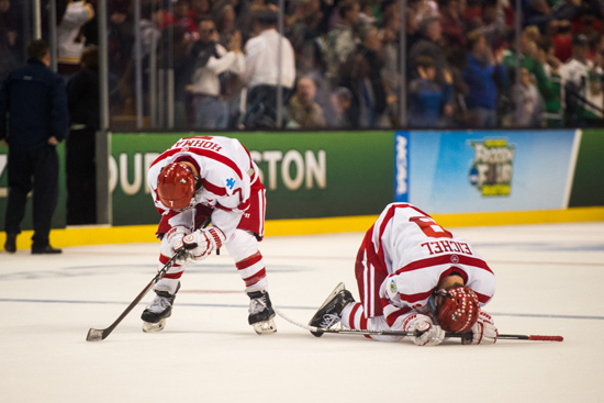 Boston University practices before playing Minnesota in the Frozen Four - College  Hockey