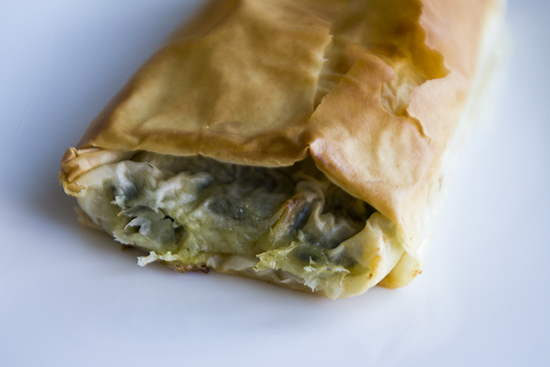 The appetizer serving of spinach pie ($4.95) is an excellent beginning to your meal.