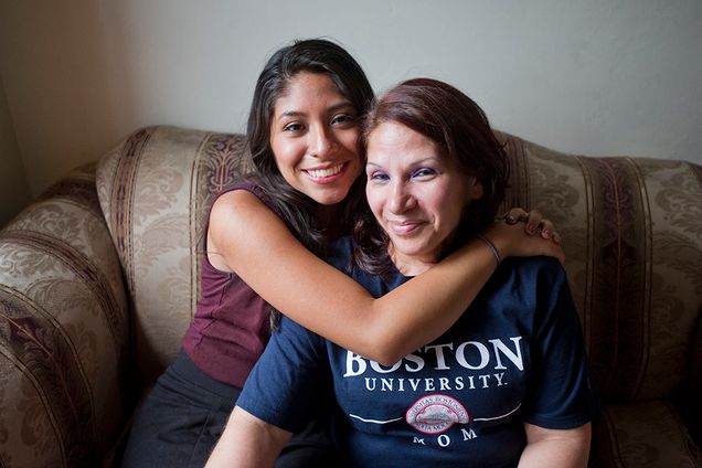 Stephanie Martinez (SAR’18) credits her mother, Juana Aguirre, for making sure she got to college—and that they could pay for it. Photo by Cydney Scott