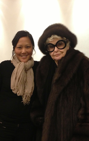 Chiemi Karasawa (COM’90) (left) and Broadway legend Elaine Stritch. Photo courtesy of Eric Grau
