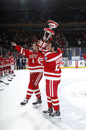 Men's Ice Hockey Prepares for Biannual Red Hot Hockey Matchup Against Boston  University