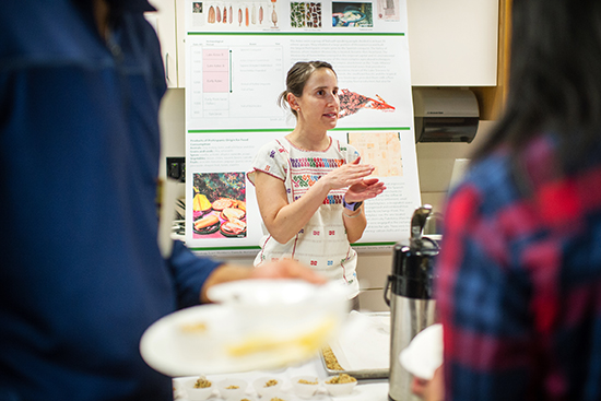 Daniela Fernandez talks about different types of food of the Prehispanic Aztec period during "Eating Archaeology", a multidisciplinary event that unearthed ancient recipes.