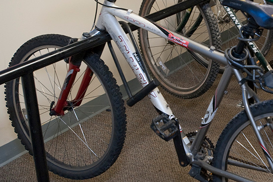 Bicycle locked with a ULock