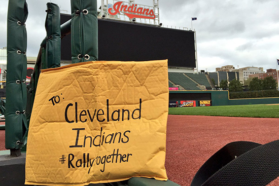 Envelope sent to the Cleveland Indians for good luck