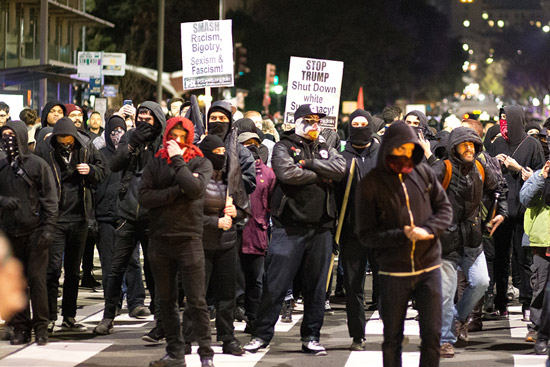 Protesters in Berkeley, CA