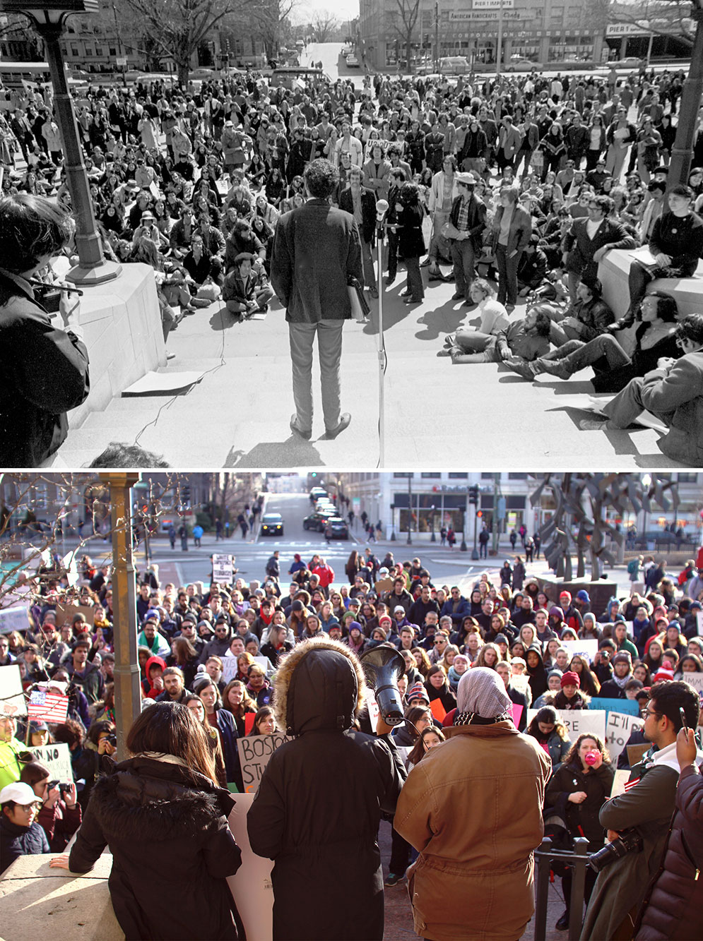 Protests 1970 vs 2017