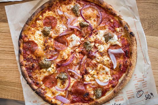 The build-your-own option comes with unlimited toppings.