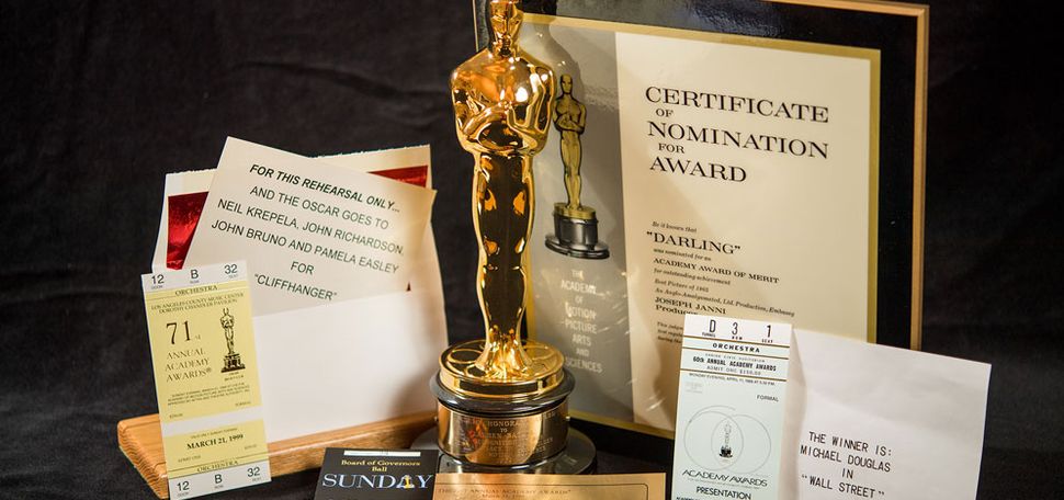 Items from a collection of Academy Awards history at the Howard Gotlieb Archival Research Center at Boston University