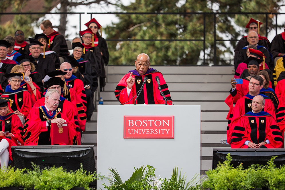Rep. John Lewis to Class of 2018: Be Bold and Courageous | BU Today |  Boston University