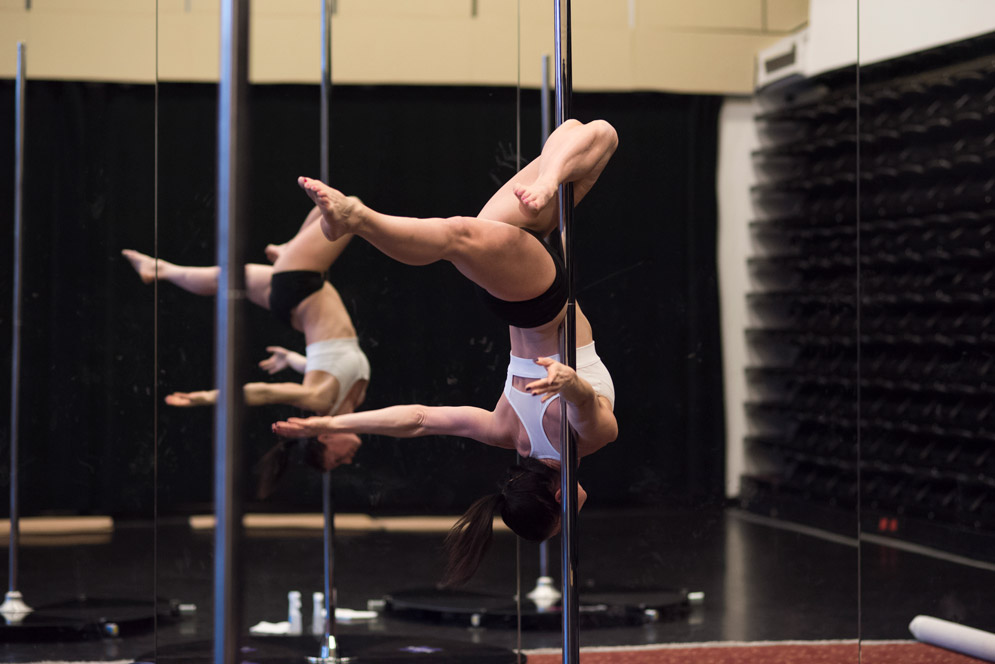 Pole Dancing Comes to FitRec, BU Today