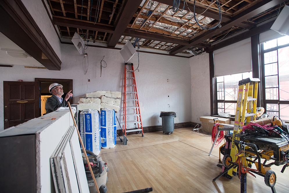 Construction of the Boston University Alumni Center at The Castle