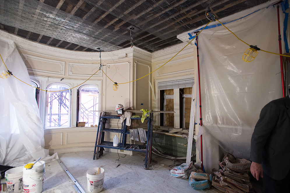 Construction of the Boston University Alumni Center at The Castle