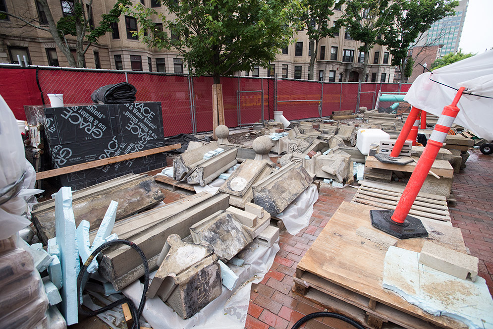 Construction of the Boston University Alumni Center at The Castle