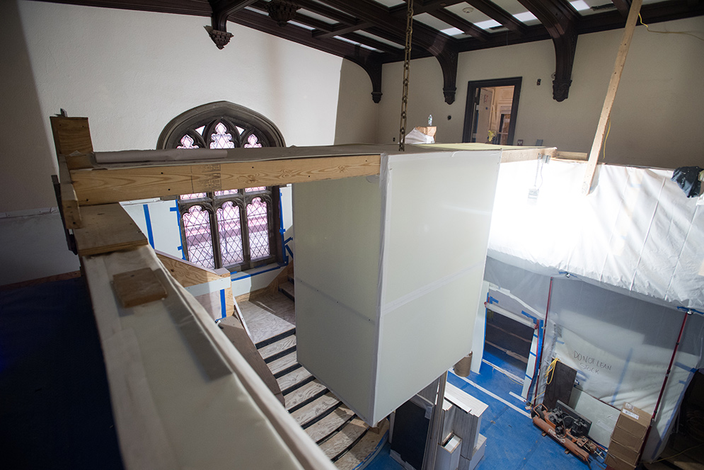 Construction of the Boston University Alumni Center at The Castle