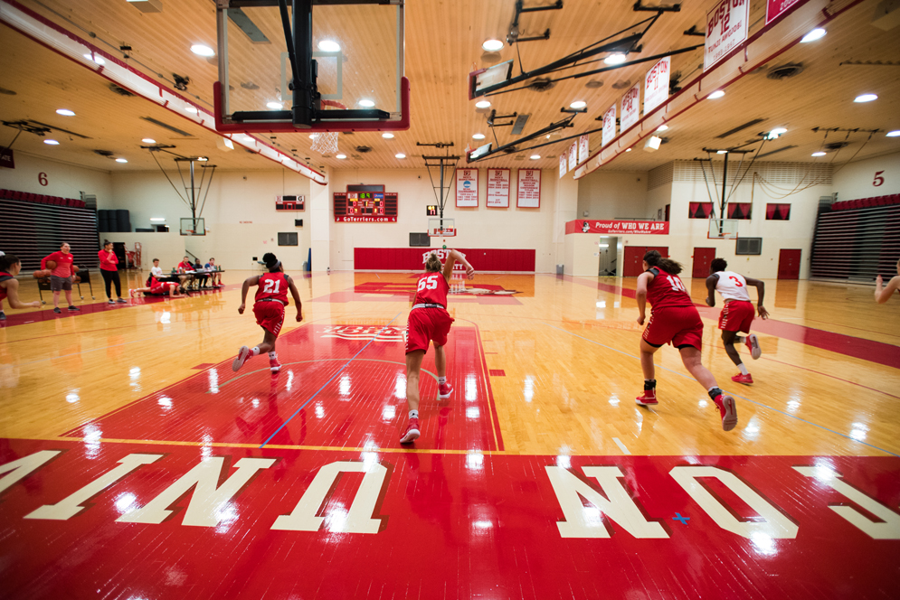 women’s basketball team during a practice