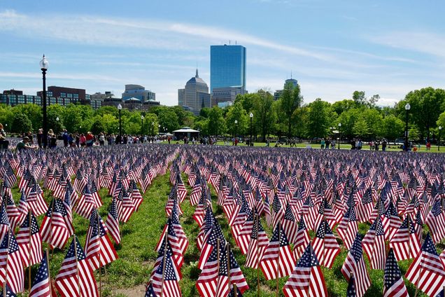 The annual Flag Garden at Boston Common