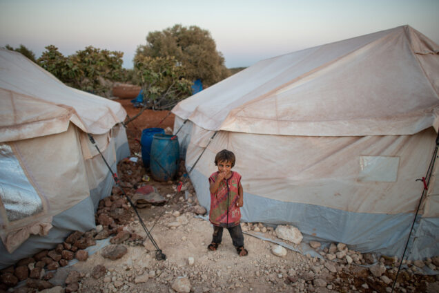 A child refugee in syria