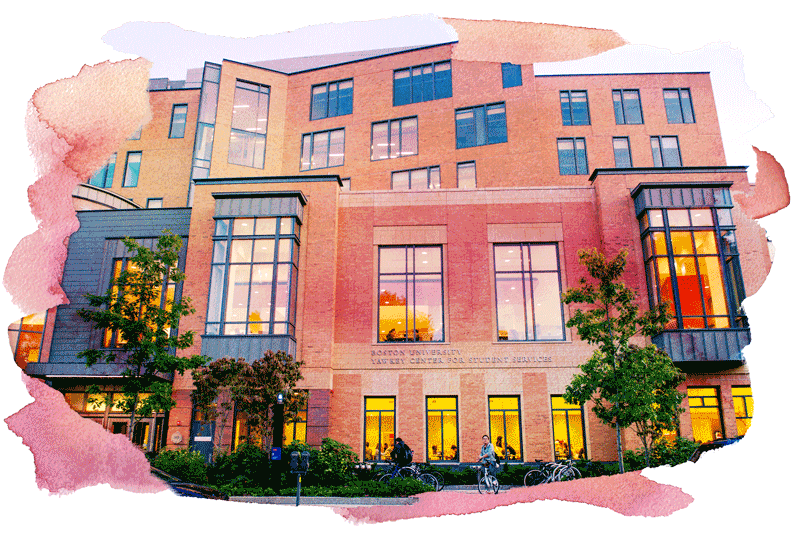 Exterior view of the Yawkey Student Center