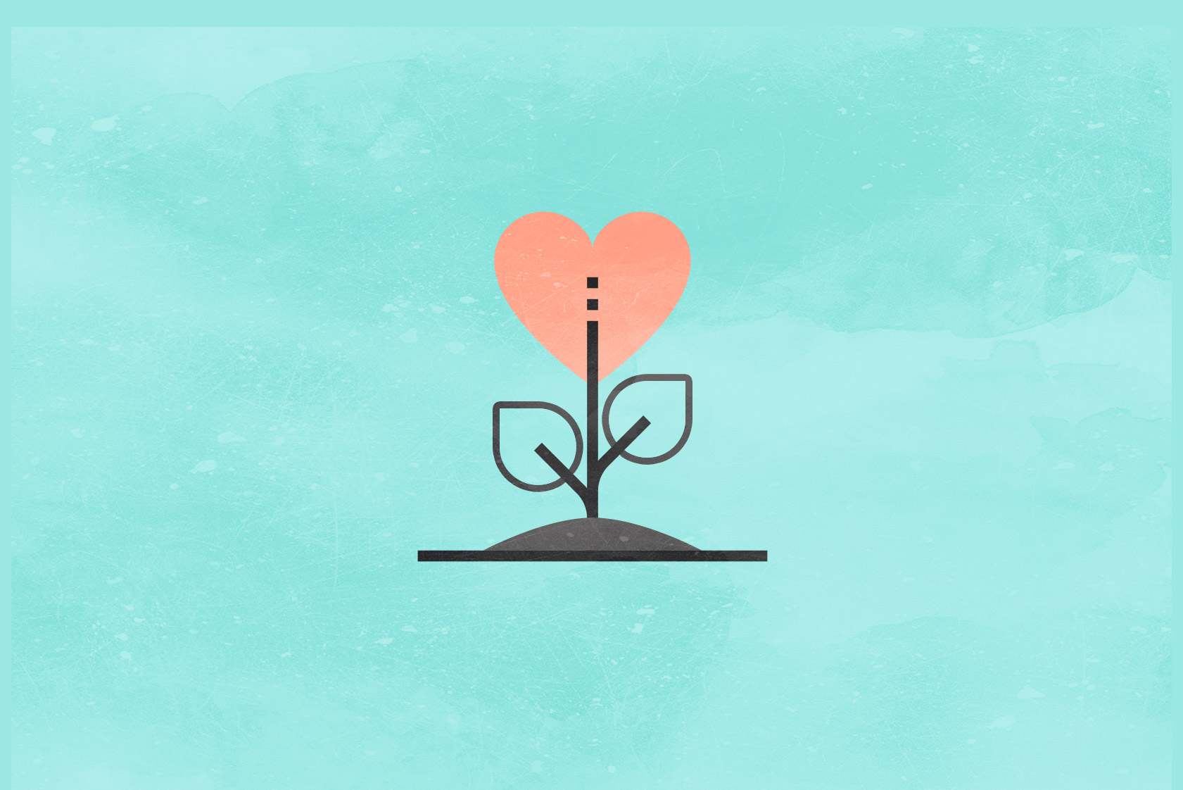 An illustration of a heart-shaped plant