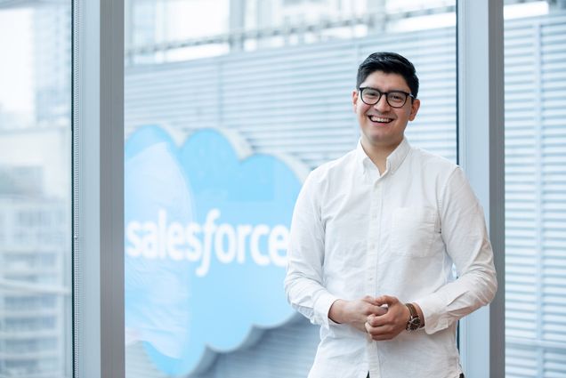 a portrait of Jonathan Orrala (Sargen’13) in his office