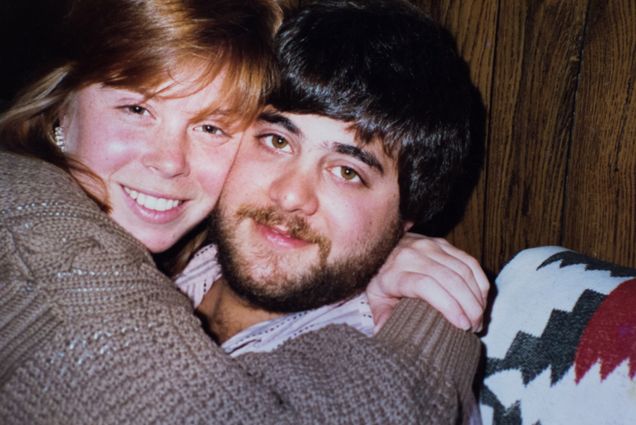 A photo of Anne (Salzberg) Olshan (CAS’89, COM’89) and John Olshan (CGS’87, CAS’89) when they were students at BU